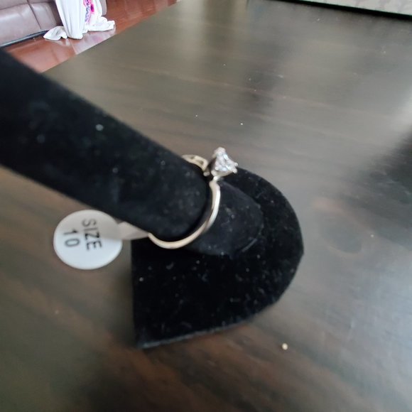 Solitaire Simulated Diamond Ring - Picture 2 of 2